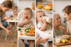 BEIKOST OHNE STRESS: Wie du endlich einen entspannten Beikost Start erlebst (auch wenn dein Baby nicht isst) Typische Stress-Situationen mit Beikost Start