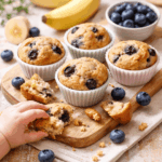 BLW Muffins für kleine Hände – Bananen & Blaubeeren (einfach & ohne Zucker) BLW Muffins mit Banane & Blaubeeren