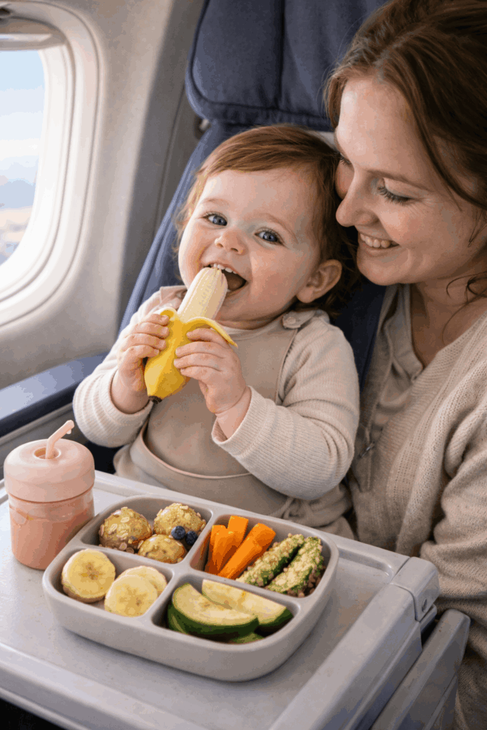 Beikost Snacks im Flugzeug – entspannt reisen mit Baby