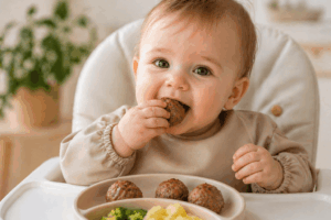 Saftige Baby Fleischbällchen (weich, gesund & perfekt für kleine Hände) BLW Fleischbällchen