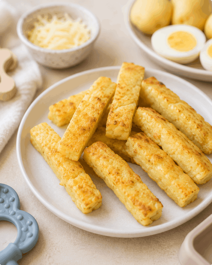 Kartoffel-Ei-Sticks für Babys – weich, sättigend & perfekt für kleine Hände Baby Kartoffel-Sticks – einfaches Fingerfood ab 6 Monaten
